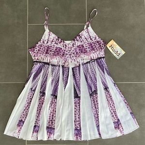 Mudd Pleated Printed Camisole